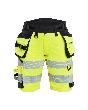 Blåkläder Damen Shorts High Vis 4-Wege-StretchHigh Vis Gelb/Schwarz Produktbild