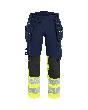 Blåkläder Damenhose High Vis 4-Wege-StretchMarineblau/ High Vis Gelb Produktbild