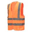 NITRAS Warnweste, neonorange, EN ISO 13688, EN ISO 20471 Produktbild