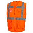 NITRAS Warnweste, neonorange, EN ISO 13688, EN ISO 20471, EN 1149 Produktbild img1 S