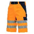 NITRAS MOTION TEX VIZ, Warn-Arbeitshose, kurz, neonorange / marineblau, EN ISO 13688, EN ISO 20471, OEKO-TEX Produktbild