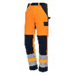 NITRAS MOTION TEX VIZ, lange Warn-Arbeitshose, neonorange / marineblau, EN ISO 13688, EN ISO 20471, OEKO-TEX Produktbild