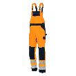 NITRAS MOTION TEX VIZ, Warn-Latzhose, neonorange / marineblau, EN ISO 13688, EN ISO 20471, OEKO-TEX Produktbild img1 S