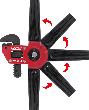 KS Tools Einhand-Rohrzange 1.1/2" mit verstellbarem Kopf Produktbild img5 S