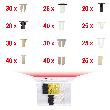 KS Tools Befestigungs-Clip-Satz - Kunststoffmuttern, 350-tlg Produktbild