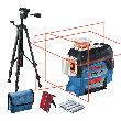 Bosch PRO Linienlaser GLL 3-80 C, mit 4 x 1,5 V-LR6, AA1 Akku-Adapter, Baustativ BT 150 Produktbild