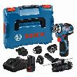 Bosch PRO Akku-Bohrschrauber GSR 12V-35 FC - FlexiClick, mit 4 x Aufsatz, 2x Akku GBA 12V 3.0Ah, Ladegerät GAL 12V-40, Zusatzhandgriff, L-BOXX Produktbild