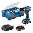 Bosch PRO Akku-Schlagbohrschrauber GSB 18V-45, 2x Akku GBA 18V 3.0Ah, L-Case Pick&Click Produktbild