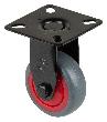 BS ROLLEN Bockrolle,Ø 50mm,B 18mm,50kg,A810.A85.051.03,mit Anschraubplatte,grau Produktbild