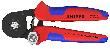 KNIPEX Selbsteinstellende Crimpzange für Aderendhülsen mit Seiteneinführung mit Mehrkomponenten-Hüllen brüniert Produktbild