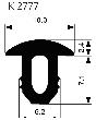 ELLEN Treppenprofil K 2777,10,3x9,3,1.000mm,Pilzform,schwarz Produktbild