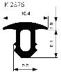ELLEN Treppenprofil K 2876,10,4x8,2,1.000mm,halbrund,schwarz Produktbild