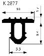 ELLEN Treppenprofil K 2877,10x8,1,1.000mm,geriffelt,schwarz Produktbild