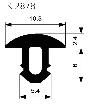 ELLEN Treppenprofil K 2878,10,3x8,4,1.000mm,Pilzform,schwarz Produktbild