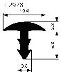 ELLEN Treppenprofil L 2978,10,4x9,1,1.000mm,Pilzform,schwarz Produktbild
