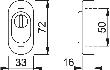HOPPE Schutzrosette E55S-ZA,oval,16mm,ZA/PZ,F69 Produktbild img2 S
