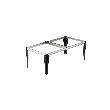 Hettich STAschubk.-Hängerahmen, steckbar, Systema Top 2000 9039921, Stahl, sw vernickelt Produktbild