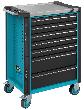 HAZET Werkstattwagen Assistent ∙ mit Sortiment 179NX-7/137 ∙ 785 mm x 518 mm x 1020 mm ∙ Schubladen, flach: 5× 81 x 522 x 398 mm ∙ Schubladen, hoch: 2 Produktbild img1 S