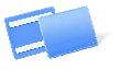 Durable Etikettentasche B148xH105 mm A6 quer blau, selbstklebend VE 50 Stück Produktbild