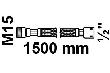 KIRCHHOFF Geschirrbrauseschlauch 150 cm, Schwarz 1/2" x M15AG Produktbild img2 S