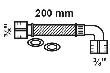 KIRCHHOFF Flex-Spülkasten-Anschluss 3/8"IG x 200 mm x 3/8"IG Produktbild img2 S