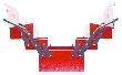 GEDORE Werkzeugkasten, 5 Fächer, leer, 260x535x210mm, rot, Stahlblech, R20600073 Produktbild img2 S