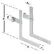VORMANN Fenst.laden-Winkelband,Enden gerade, f. Dornst.13 mm, H 250 x L 200 mm, verzinkt Produktbild img2 S