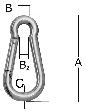 VORMANN Feuerwehrkarabinerhaken mit Hebel Edelstahl blank 50mm - 5mm - 8mm Produktbild img2 S