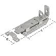 VORMANN Türschlossriegel,mit Schlaufe,abschließbar,gerade,120x56, silber Produktbild img2 S