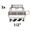 KIRCHHOFF Autom. Heizkörper-Entlüfter 1/2"AG 2x Produktbild img3 S