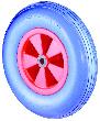 BS ROLLEN OB-Rad,Rad Ø 400, D16, blau,Achs Ø 20, 200kg Produktbild