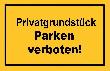 Hinweisschild, Privatgrundstück parken, gelb Produktbild