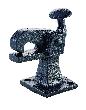 KWS Torfeststeller,1307,mit Anschraubplatte,Temperguss schwarz,B34mm,H100mm,L106mm Produktbild