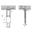 Hettich Schrankrohr-Mittellager, SL 781, 70676, für Kleiderstange 30x15mm, vernickelt Produktbild img2 S
