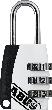 ABUS Vorhangschloss Color 155/20 B/DFNLIESPP,Zahlencode,weiß Produktbild