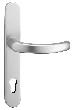 EDI Drücker-Halbgarnitur mit Langschild Kronos 2005/0235, innen, Aluminium Produktbild