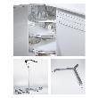 Hettich Küchenunterschrank-Eckschrankdrehbeschlag, Revo 90° 9080040, KB 800mm, silber Produktbild