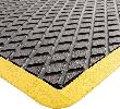 Neutral Anti-Ermüdungsmatte SBR/NR, schwarz, diamant- profil, gelbe Kante, 11mm Produktbild img2 S