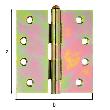 GAH Scharnier, galv. gelb verzinkt, LxB 100x100 mm, Stift lose Produktbild img2 S