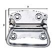 GAH Kistengriff, für Koffer, L92mm, B80mm, S1,2mm, Edelstahl Produktbild img2 S
