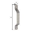 GAH Griff, für Tore, Edelstahl, matt, Griff 20x168x3,5mm Produktbild img3 S