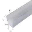 GAH Winkelprofil, ungleichschenkelig, ungelocht, L1000x B70x H40mm, Aluminium natur Produktbild img2 S