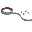 Hettich Profilset-Dekorprofil, SlideLine M, 9209278, ABS silber,L 4000mm Produktbild