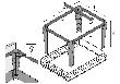 Hettich STAschubk.-Hängerahmen, steckbar, Systema Top 2000 9039924, Stahl, sw vernickelt Produktbild img2 S