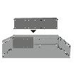Hettich Stahlschubk.-Trennwand, doppelw., Systema Top 2000 9007199, Stahl aluminiumoptik Produktbild img2 S