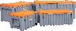 CEMO Werkzeugbox CEMbox 150 l B800xT600xH530 mm grau/orange Trolly Produktbild img1 S