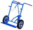 VarioFit Stahlflaschenkarre 150 kg 2x40-50 l Gummi, Stützr. Produktbild