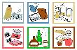 stumpf Piktogramm-Aufkleber-Set 6-tlg farbig Produktbild
