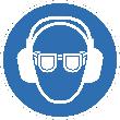 SafetyMarking Gebotsschild „Gehör- und Augenschutz benutzen" Produktbild