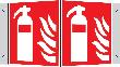 SafetyMarking Brandschutzschild „Feuerlöscher” als Winkelschild Produktbild